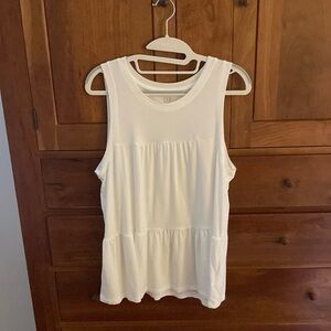 GAP White Sleeveless Tank Top